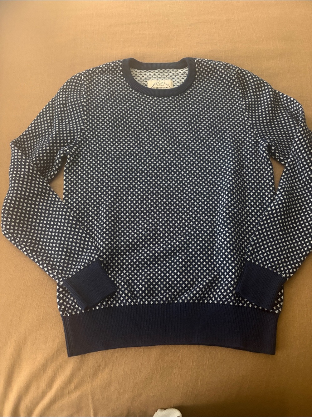 St. John’s Bay 100% cotton petite print crew neck sweater
